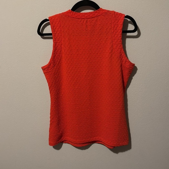 Maeve by Anthropologie Jacquard Sleeveless Top Red/Orange Medium EUC - Picture 7 of 11